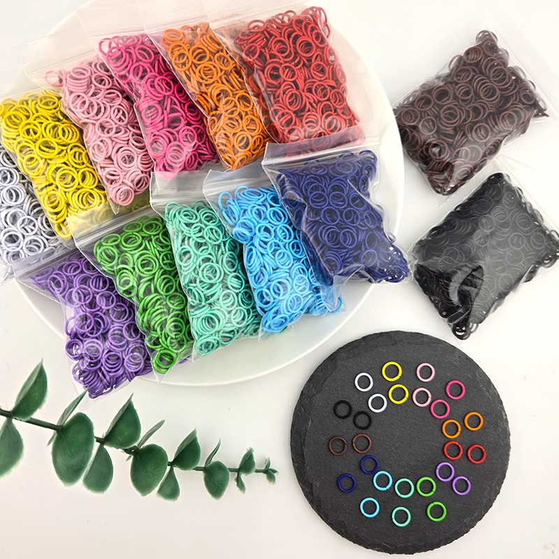 비즈톡 [TH-1-14]키링부자재 컬러O링 컬러오링 1x8mm 13color (대량) ,1팩(500개)