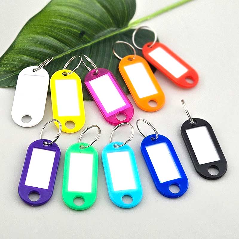 비즈톡 [TH-1-11]키링부자재 컬러네임택 이름표 10color (분실방지용),1개