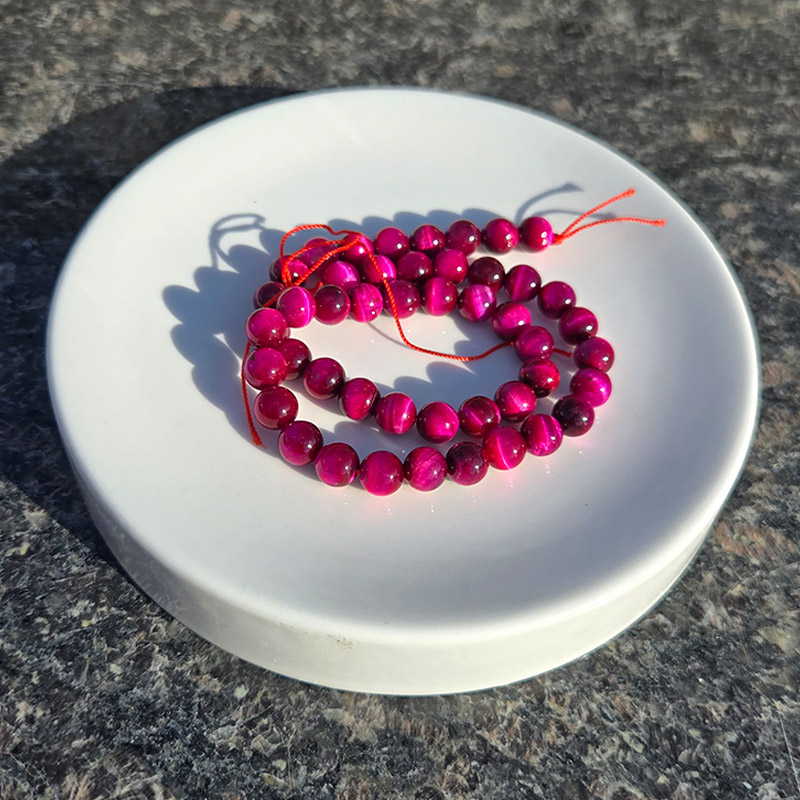 비즈톡 [J2-200-D]원석라운드 4/6/8/10mm 컬러호안석A급 루비호안석 ,반줄