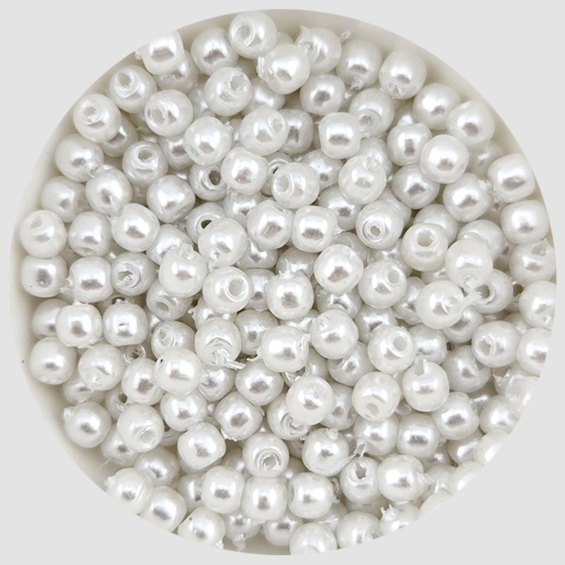 비즈톡 [AP-03-01]아크릴진주 라운드 3mm 화이트 ,1줄(약115개)