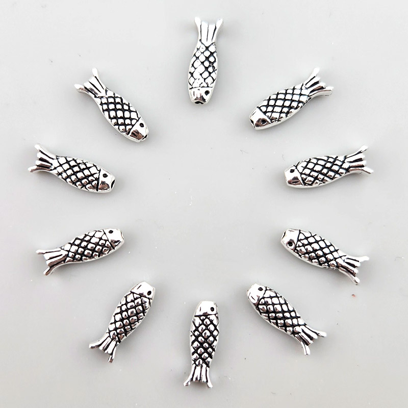 비즈톡 [SVP-01-07]순은펜던트 실버925 행운긴물고기 통과형  ,1개