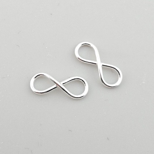 비즈톡(BEADSTOK) - 비즈톡 [SVP-31-01]순은펜던트 실버925 무한대 15x6mm 양고리펜던트  ,1개