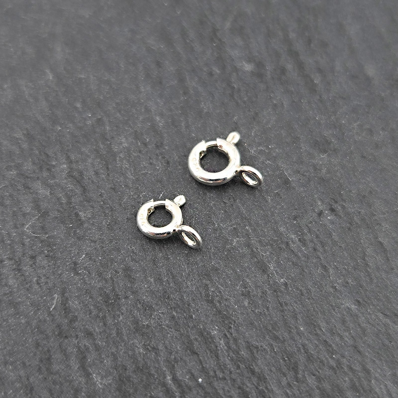 비즈톡 [SVT-3-02]순은부자재 실버925 마감장식 SR고리 에스알땜링 5/6mm (고리닫힘) ,1개