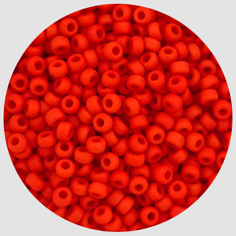 비즈톡 [B31-08]미유키 시드비즈 3mm 밝은레드무광 (407F) ,10g