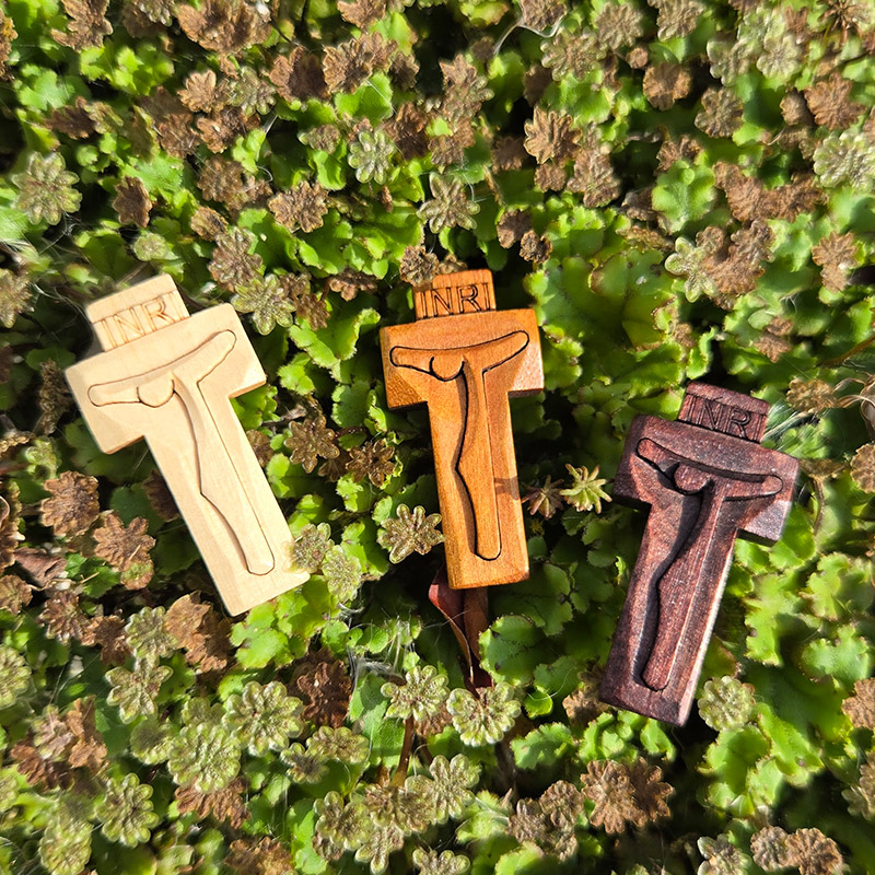 비즈톡 [DW-7-18]카톨릭묵주만들기 우드십자가 자작나무 예수십자가 심플십자가 21x40mm ,1개