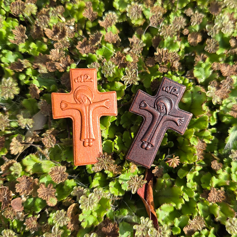 비즈톡 [DW-7-20]카톨릭묵주만들기 우드십자가 대추나무 예수십자가 각진십자가 25x37mm ,1개